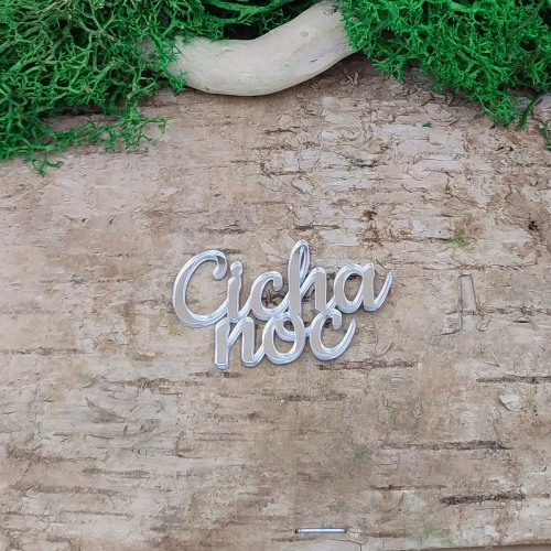 napis-cicha-noc-pleksi-srebrna-54x31