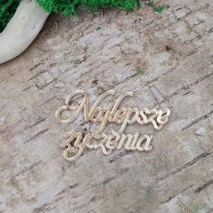 Napis „Najlepsze życzenia”, Pleksi (Złoto/Srebro/Czarna)