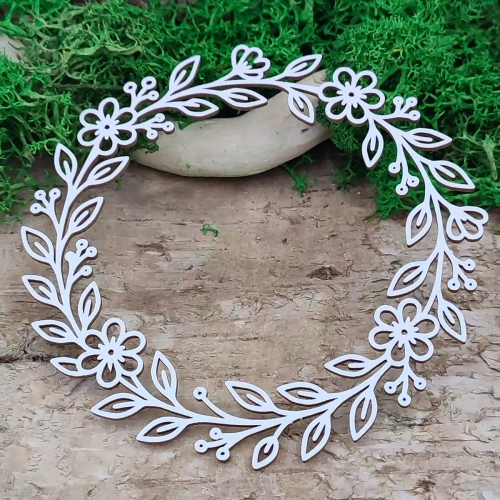 T-2270 Wianek swiateczny w kole z kwiatkami 100mm.webp