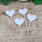 Tekturka balony serca z grawerem – zestaw 4 szt.