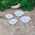 Tekturka balony pieski grawer – zestaw 4 szt.