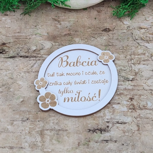 Wycinanka tekturowa cytat dla Babci