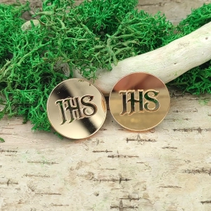 Komunia – IHS ażur w kole pleksi  | 1 lub 5 szt.