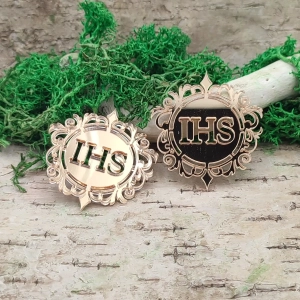 Komunia – IHS ornament pleksi  | 1 lub 5 szt.