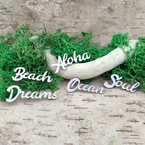 zestaw napisow aloha beach ocean dreams soul scrapbooking beermata