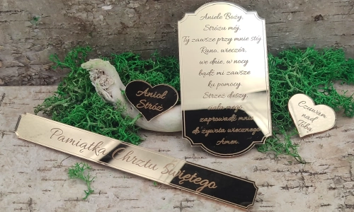 pamiątka chrztu świętego pleksi