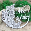 wycinanka motyle scrapbooking napis
