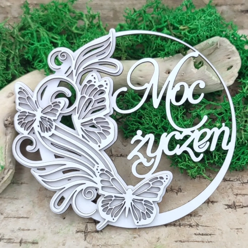 wycinanka motyle scrapbooking napis