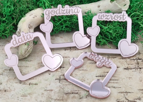 dekoracje metryczka scrapbooking pleksi