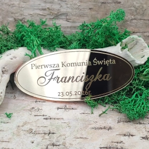 Pleksi -Pierwsza Komunia Święta grawer  + personalizacja (4 kolory do wyboru)