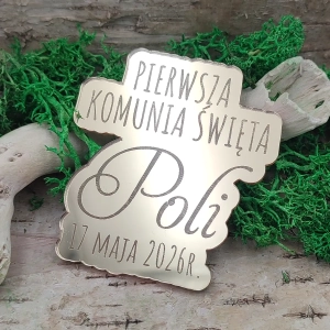 Pleksi - Pierwsza Komunia Święta grawer + personalizacja ( 4 kolory do wyboru)