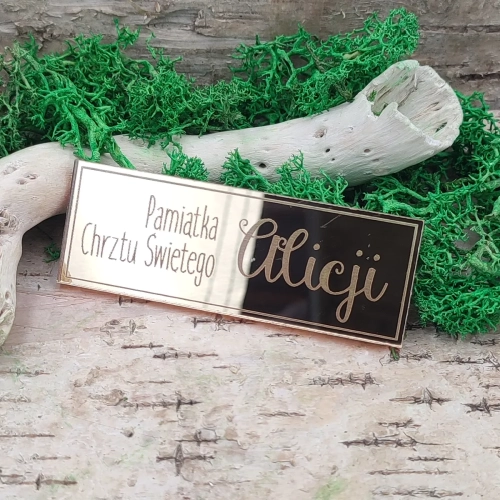 pamiątka chrztu świętego pleksi personalizowana