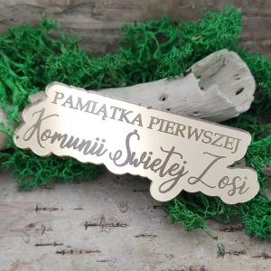 Pleksi - Grawerowana Pamiątka Pierwszej Komunii Świętej  + personalizacja ( 4 kolory do wyboru) 