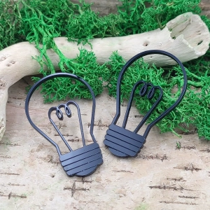 Pleksi - żarówka (zestaw 2 szt., czarna pleksi)