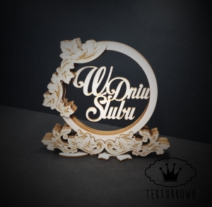 Tekturka 3D- SHAKER W DNIU ŚLUBU, grawer, ornament- STANDBOX