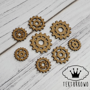 HDF- ZESTAW TRYBIKÓW, ZĘBATKI- 8 elementów