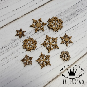 HDF- ZESTAW ŚNIEŻYNEK- 9 elementów