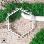 Tekturka- RAMKA SZEŚCIOKĄT -2, ażur