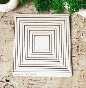 Tekturka- RAMKI DO SHAKERÓW- KWADRATY- 13 elementów