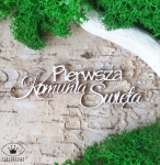 Tekturka napis- PIERWSZA KOMUNIA ŚWIĘTA