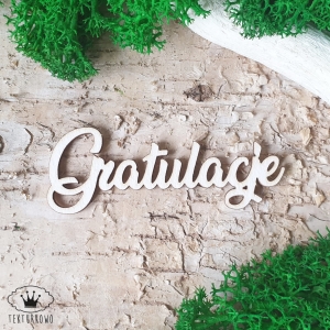 Tekturka napis- GRATULACJE