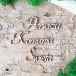 Tekturka napis- PIERWSZA KOMUNIA ŚWIĘTA
