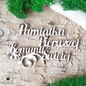 Tekturka napis- Pamiątka Pierwszej Komunii Świętej – w całości