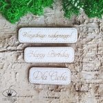 Tekturka- BANEREK Z PRZESZYCIAMI- WSZYSTKIEGO NAJLEPSZEGO, HAPPY BIRTHDAY, DLA CIEBIE- 3 elementy