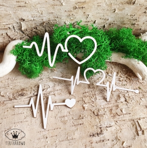 Tekturka- LINIA ŻYCIA SERCE- 3 elementy