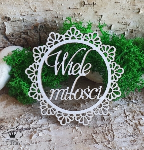 Tekturka- WIELE MIŁOŚCI, RAMKA AŻUROWA