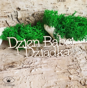 Tekturka napis- DZIEŃ BABCI I DZIADKA