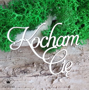 Tekturka napis- KOCHAM CIĘ