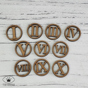 HDF- CYFRY RZYMSKIE W KOLE 1,5cm