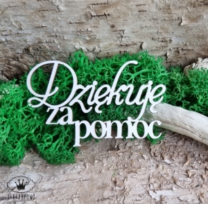 Tekturka napis- DZIĘKUJĘ ZA POMOC
