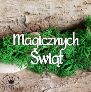 Tekturka napis- MAGICZNYCH ŚWIĄT