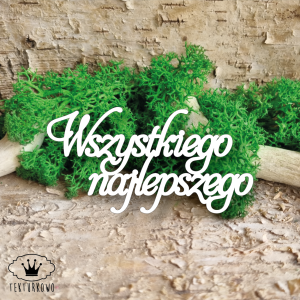 Tekturka napis- WSZYSTKIEGO NAJLEPSZEGO