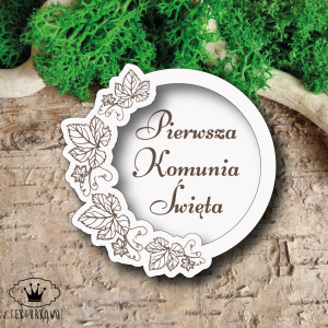 Tekturka „Pierwsza Komunia Święta – Bluszcz (grawer)”