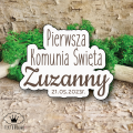 tekturka napis pierwsza komunia swieta beermata 76x32 mm – Tekturkowo