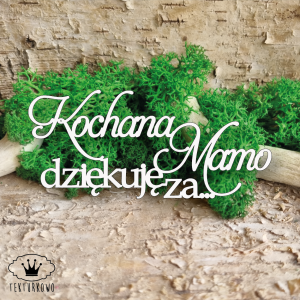 Tekturka napis- KOCHANA MAMO DZIĘKUJĘ ZA…