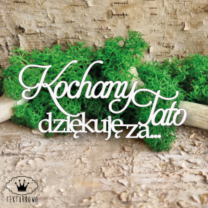 Tekturka napis- KOCHANY TATO DZIĘKUJĘ ZA…