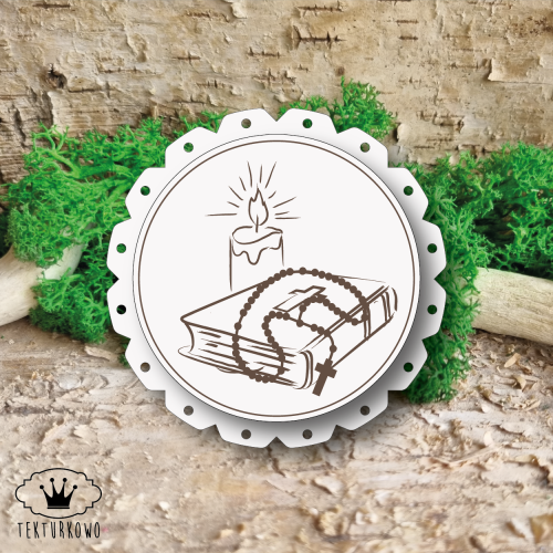 tekturka świeca książeczka różaniec beermata 63x63 mm – Tekturkowo