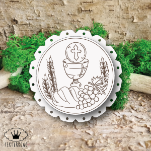 Tekturka warstwowa- KOMUNIA- KIELICH, CHLEB, WINOGRONO, grawer