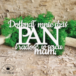 Tekturka „Dotknął mnie dziś Pan…” – Beermata 1,5 mm, 48 × 83 mm