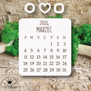 Tekturka- KALENDARZ 2024 MARZEC
