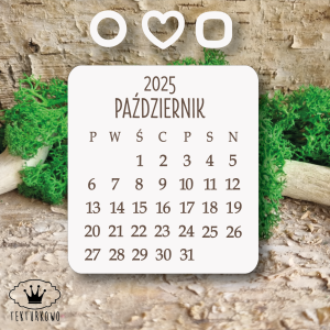 Tekturka- KALENDARZ 2025 PAŹDZIERNIK