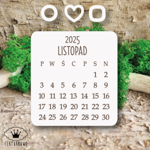 Tekturka- KALENDARZ 2025 LISTOPAD