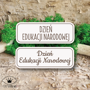 Tekturka napis- DZIEŃ EDUKACJI NARODOWEJ