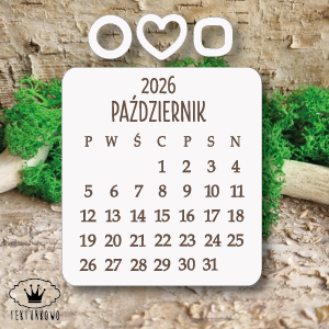 Tekturka- KALENDARZ 2026 PAŹDZIERNIK
