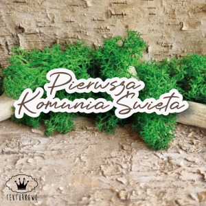 Tekturka napis- PAMIĄTKA KOMUNII ŚWIĘTEJ 