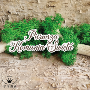 Tekturka napis- PAMIĄTKA KOMUNII ŚWIĘTEJ 